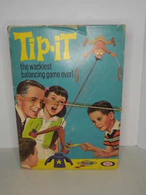 De colección 1965 Ideal Toys Tip-It Game El juego de equilibrio más loco jamás completo (m Foto 1 de 4