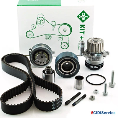 Kit Distribuzione + Pompa Acqua Originale INA Audi A3 A4 A5 A6 Q5 2.0 TDI - Immagine 1 di 3