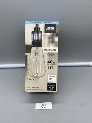 Feit Electric 40W Replacement 5000K Clear Glass LED Light Bulb ST19 - Image 1 of 3