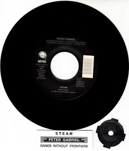 PETER GABRIEL Steam 7" 45 rpm vinyl record NEW + juke box title strip - Picture 1 of 1