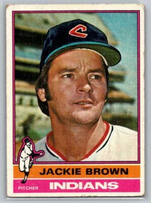1976 Topps Baseball #301 Jackie Brown - PR - Cleveland Indians - Image 1 of 2
