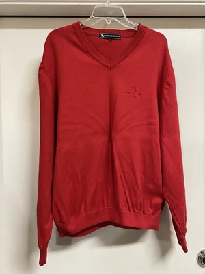 Pebble Beach Golf Sweater Sz XXL Red 100% Pima Cotton Sports Mens - Image 1 of 3