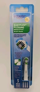 Equate - Easy Flex Flossing - REPLACEMENT BRUSH HEADS -for Oral B - 3 Pack NEW - Picture 1 of 2
