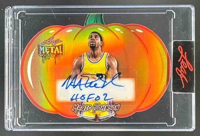 Magic Johnson 2025 Hoja Metal Halloween #P-MJ1 Prismática Naranja Calabaza Automático 3/5 Foto 1 de 3