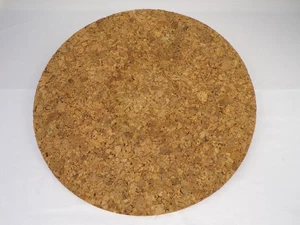 Vintage USA Walton Co Pekannuss Protectomat Rund Kork Servier Tablett 15,75" K25 - Bild 1 von 6