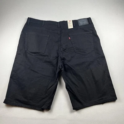 Shorts jeans masculino Levis 569 44 preto denim solto perna reta ajuste lavagem a carvão - Imagem 1 de 4