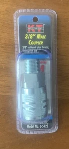 KT 3/8” Industrial Male Coupler Red I/M #6-5122 - Picture 1 of 2