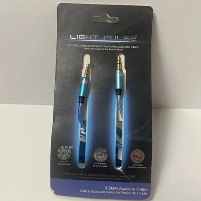 Pilot Light Pulse Pink Auxiliary Cable 3ft All Around 360 Glowing Cable 3.5 MM - Image 1 of 4