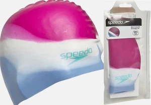 Adultos SPEEDO Silcone Gorra de Natación NUEVO Sombrero de Natación Hombres Mujeres Negro Rosa Azul - Imagen 1 de 3
