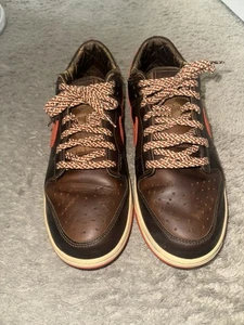 Herren Nike Dunk Low Hell Britisch Braun Sesam Kakao Wow/Picante Rot Größe 11,5 - Bild 1 von 6