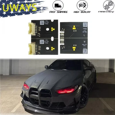 RED Angel Eye DRL LED Boards For BMW G80 M3 G82 G83 M4 2021 2022 2023 2024 - Imagem 1 de 3