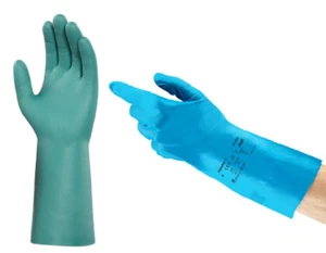 6 12 Pairs Ansell Nitrile Rubber Household Gloves Washing up Cleaning Bathrooms - Picture 1 of 3