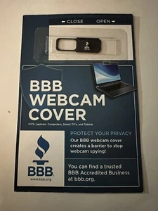 BBB Webcam Cover For Laptop Computer TV And Tablet Black -Lot Of 2 - Picture 1 of 3