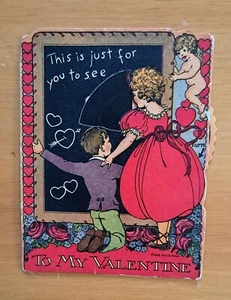 Vintage Lehrer Motiv 20er Jahre Mechanisch Valentinstag - Bild 1 von 3