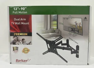 Barkan TV Wall Mount, 13-90 inch Dual Arm Full Motion Articulating - 4 Movement - Picture 1 of 3