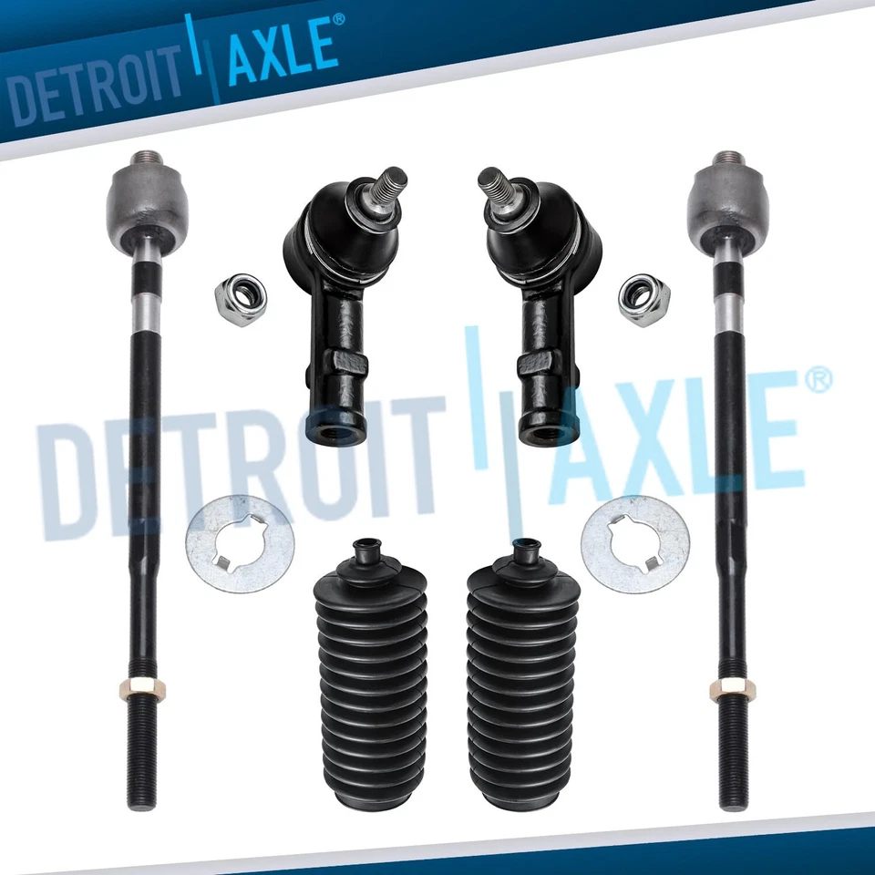 6pc Front Inner Outer Tie Rods Kit for Dodge Colt Eagle Summit Mitsubishi Mirage - Image 1 of 4