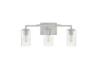 Helenwood 21.75 in. 3-Light Brushed Nickel Bathroom Vanity Light