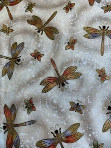 1/2 Yd Dragonfly Butterfly Cotton Fabric By Timeless Treasures - Picture 1 of 5
