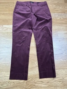 Banana Republic Sloan Damenhose 6 kurz lila Samt schmal knöchellang - Bild 1 von 9