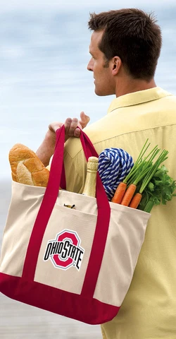 OSU Buckeyes Tote Bags CANVAS Ohio State University Tote Bag Cover