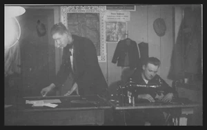 Rppc TWO MEN TAILOR SHOP, LATVIAN, Singer Sewing Machine, No Date, REAL PHOTO - Picture 1 of 2