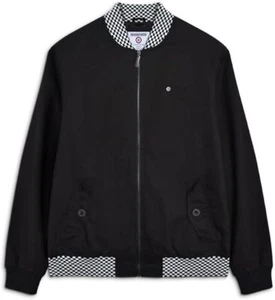 Lambretta Two Tone Bomber Jacket Black - Picture 1 of 5