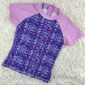 Eddie Bauer pink blue rash guard swim shirt GIRLS SIZE S 7/8 UV Protectant (F) - Picture 1 of 9