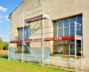 Giebel 7,5x6,2m  Gerüst RAM-2 ca. 37 m² Holzbeläge Baugerüst Fassadengerüst  ] - Bild 1 von 22