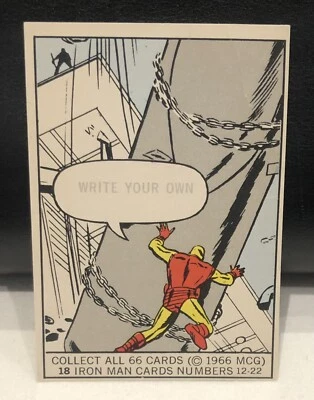 1966 Iron Man Donruss Marvel Card #18 - Image 1 of 2