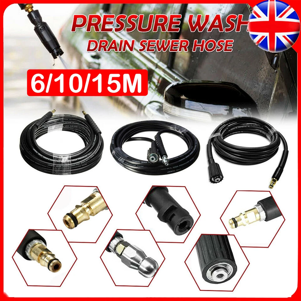 6-15M High Pressure Washer Pipe Hose Replacement For Karcher K2/K3/K5/K7 Cleaner