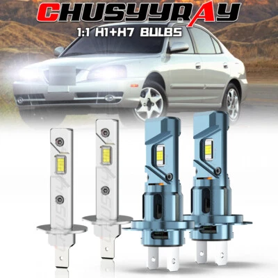 Para Hyundai Elantra 2001-2006 4x Combo H1+H7 Kit de faros LED Bombillas de haz alto/bajo Foto 1 de 4