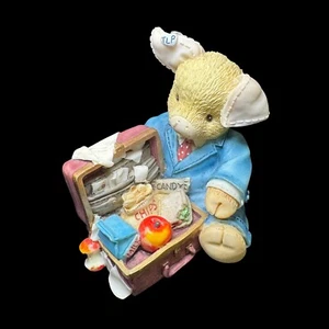 ENESCO THIS LITTLE PIGGY - PIG BUSINESS - IMPRENDITORE statuina maiale vintage anni 90 - Foto 1 di 11