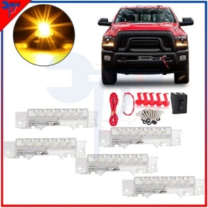 5 luces LED ámbar para techo marcador + paquete de cableado para Volvo VNL 2003-2019 - Imagen 1 de 7