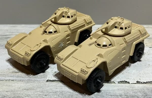 2 Plásticos Procesados Militar Blindado Scout Vehículo Tanque 7190 - Imagen 1 de 7