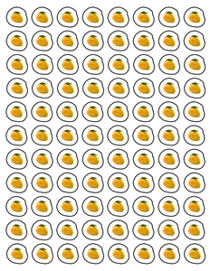 mini mango, pegatinas de fruta, pegatina de fruta pequeña, mini pegatina, pegatina de comida - Imagen 1 de 5