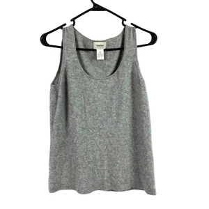 Camiseta sin mangas Neiman Marcus gris cachemir concha cuello redondo neutro XL TIENE AGUJERO - Imagen 1 de 6