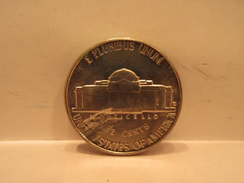 Error 1947 D Jefferson Nickel Five Cent Uncirculated United States US Coin Cover