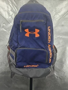 Under Armour Storm 1 2.0 Royal 402 Blue & Orange Nylan Backpack Very Nice - Picture 1 of 5