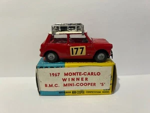 Corgi Toys 339 BMC Mini Cooper S Montecarlo, originale, raro, scatola 227 lampeggiante. - Foto 1 di 17