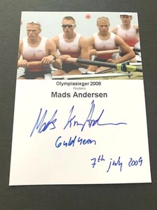 MADS ANDERSEN Olympiasieger 2008 Rudern signed Foto 10x14 autograph - Picture 1 of 1