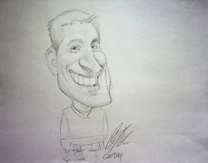 Arte de diseño conceptual de portada de revista firmada por Gary Locke dibujada a mano de los años 90 8,5x11 #GL - Imagen 1 de 3