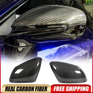 DRY CARBON Fiber Side Mirror Cover Caps For Porsche Taycan 9J1 992 Turbo S 2019+ - Picture 1 of 16