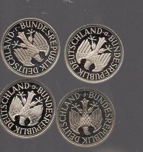 4x 1 DM 1985 DFGJ PP Ab 5 auktionen ist portofrei - Bild 1 von 1