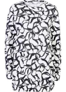TRAUMHAFTES LONG SHIRT IN WEIß/SCHWARZ IM SUPER DESIGN Gr.40/42 NEU (2544) - Bild 1 von 4