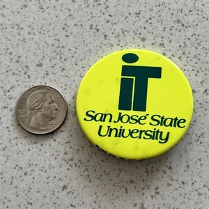 Vintage San Jose State University IT Department Pinback Button #46580 - Picture 1 of 2
