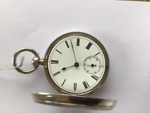 Antique silver English lever 3/4 plate fusee pocket Watch 1899.