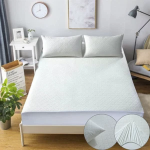 Coprimaterasso Bambù Ipoallergico Impermeabile Super King Fitted Copriletto - Foto 1 di 6