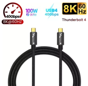 Thunderbolt 4 Cable USB 4 Tipo C Datos Audio Video 40Gbps 8K@60Hz 100W Portatil - Imagen 1 de 9