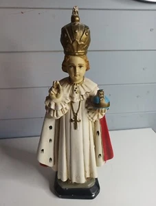 DE COLECCIÓN YESO SANTO INFANTE DE PRAGA ALTAR CÁMARA ESTATUA ESTATUILLA 30 cm Alto - Imagen 1 de 9