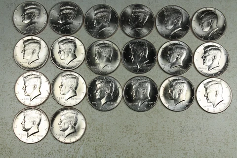 2013 - 2022 P&D Kennedy Half Dollar. Gem Brilliant Uncirculated  Mint Roll Set Cover